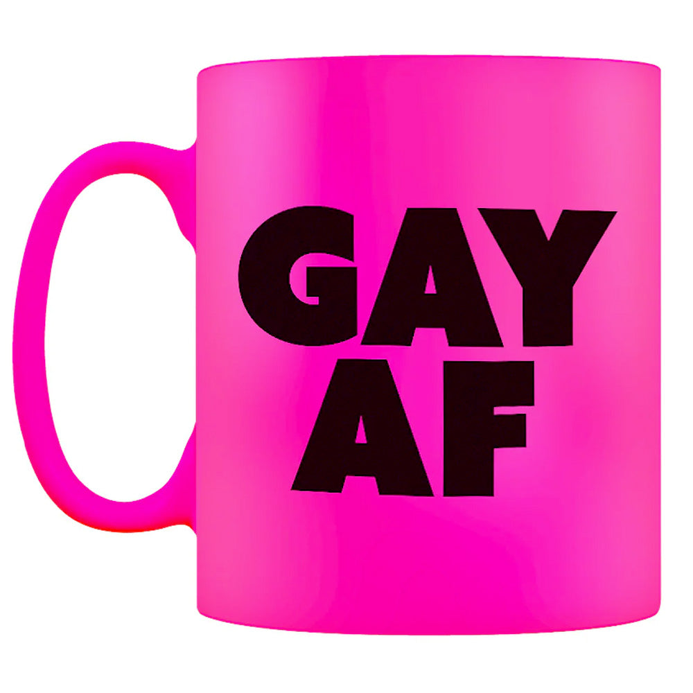 Gay AF Neon Pink Ceramic Mug