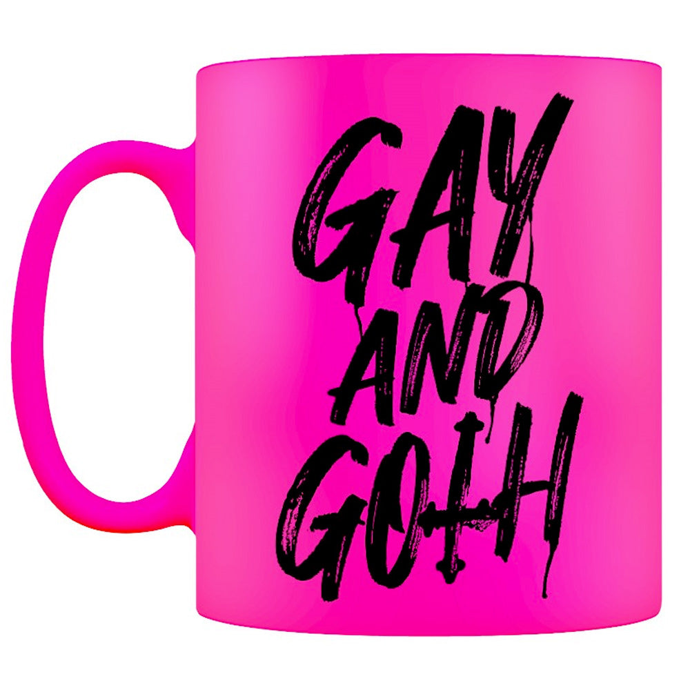 Gay And Goth Neon Pink Ceramic Mug