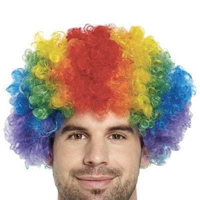 Gay Pride Rainbow Clown Style Wig