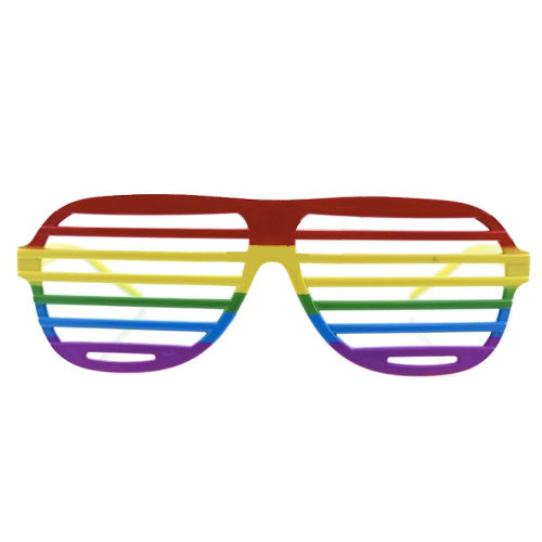 Gay Pride Rainbow Shutter Shade Glasses
