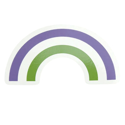 Genderqueer Rainbow Shape Vinyl Waterproof Sticker