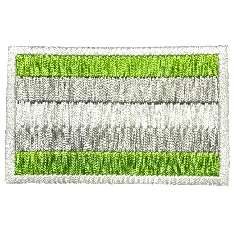 Greyromantic Flag Rectangular Embroidered Iron-On Festival Patch