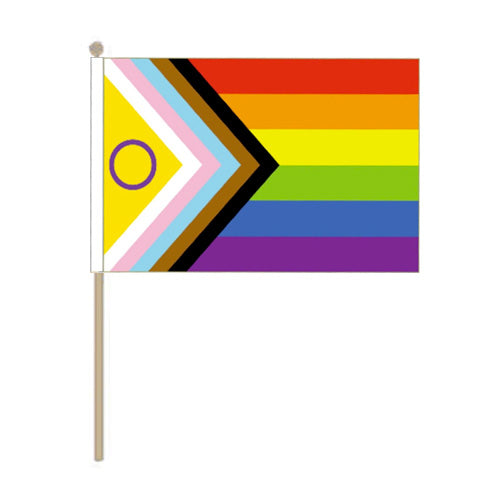 Intersex Progress Pride Hand Held Flag 225cm X 15cm Uk 