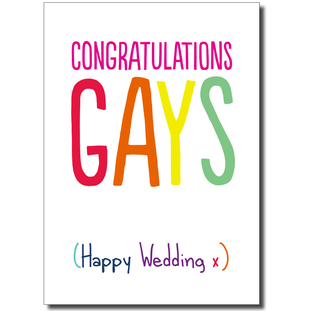 Congratulations Gays Happy Wedding - Gay Wedding Card – www ...