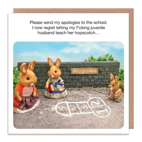Forest Friends Hopscotch - Greetings Card