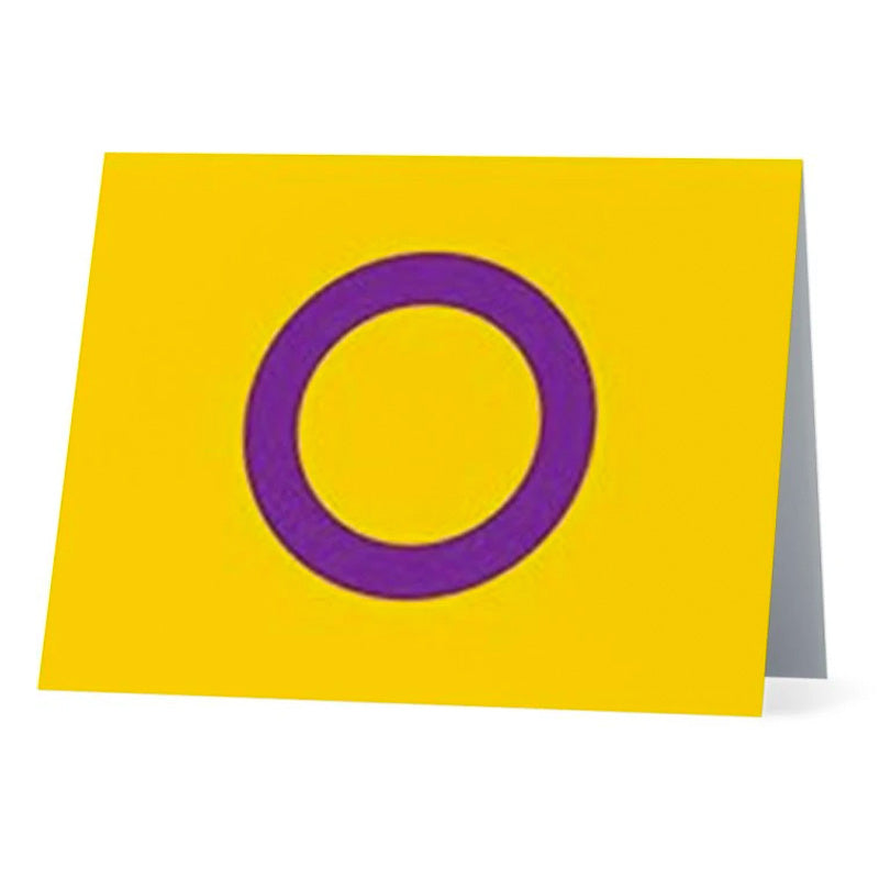 Flag Card Intersex Pride Flag - Greetings Card