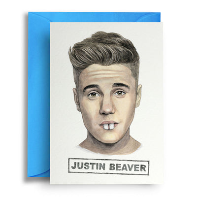 Justin Beaver - Greetings Card
