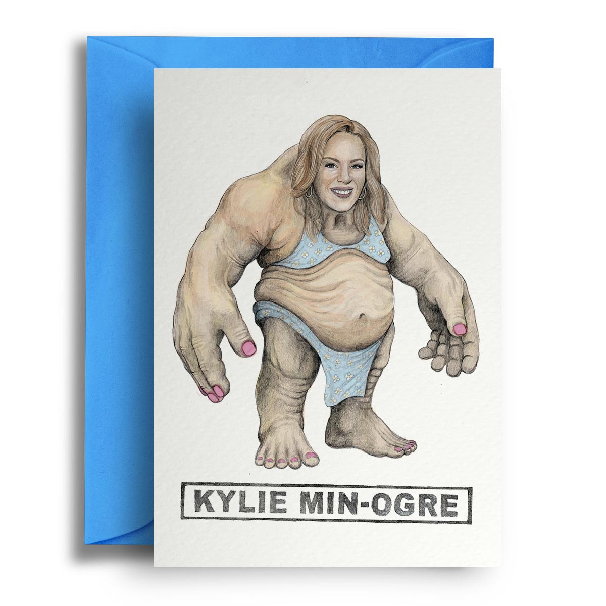 Kylie Min-Ogre - Greetings Card