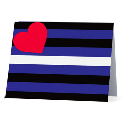 Flag Card Leather Pride Flag - Greetings Card