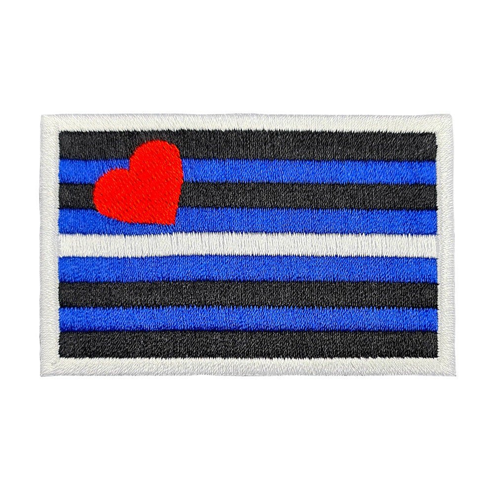 Leather Pride Flag Rectangular Embroidered Iron-On Festival Patch