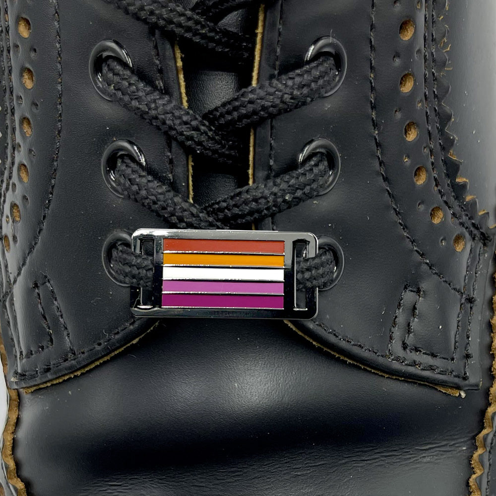 Shoelace Tags - Community Lesbian Flag