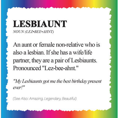 Lesbiaunt - Lesbian Greetings Card