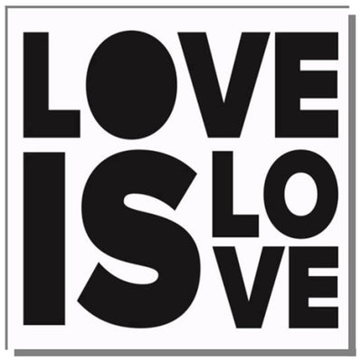 Love Is Love (Black Text On White) - Greetings Card