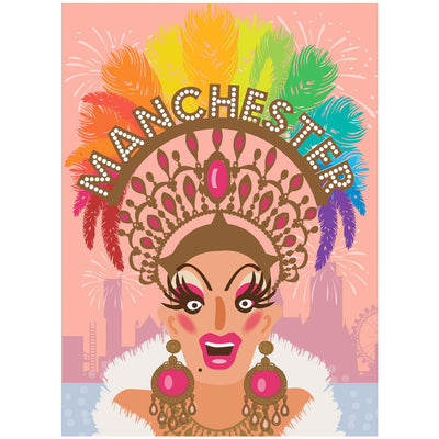 Life's A Drag - Manchester Tiara Greetings Card