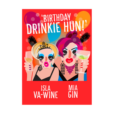Life's A Drag - Birthday Drinkies Greetings Card