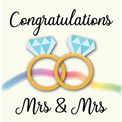 Congratulations Mrs & Mrs - Lesbian Wedding Card