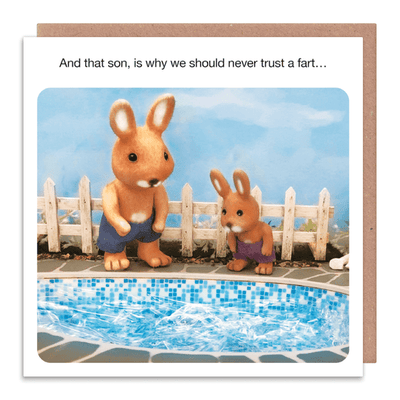 Forest Friends Never Trust A Fart - Greetings Card