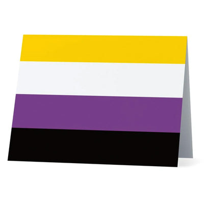 Flag Card Non Binary Pride Flag - Greetings Card