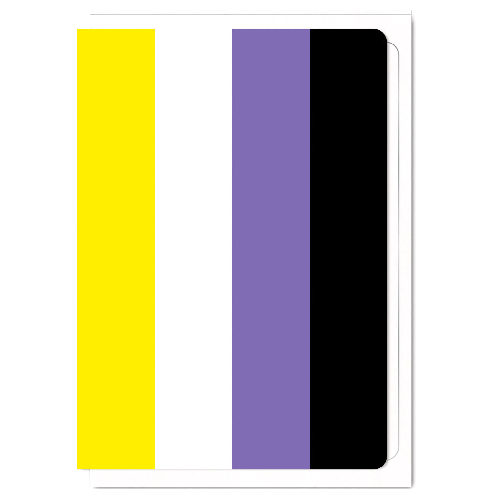 Non Binary Pride Flag  - Greetings Card