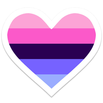 Omnisexual Pride Heart Vinyl Waterproof Sticker