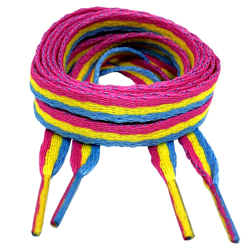 Pansexual Pride Flag Colours Shoe Laces Standard – www.gayprideshop.co.uk