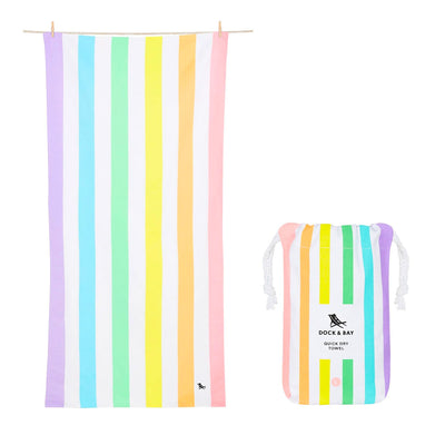Gay Pride Pastel Rainbow Beach Towel Large