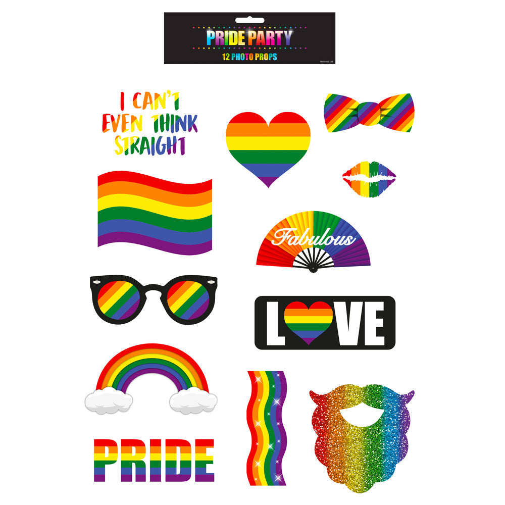 Gay Pride Rainbow Photo Booth Props