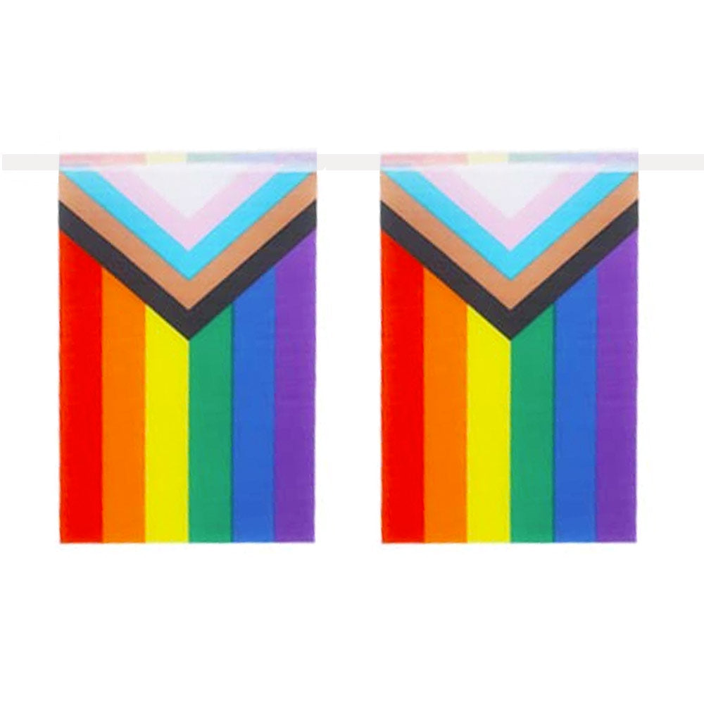 Progress Pride Rainbow Flag Bunting Small (3m x 10 Flags)