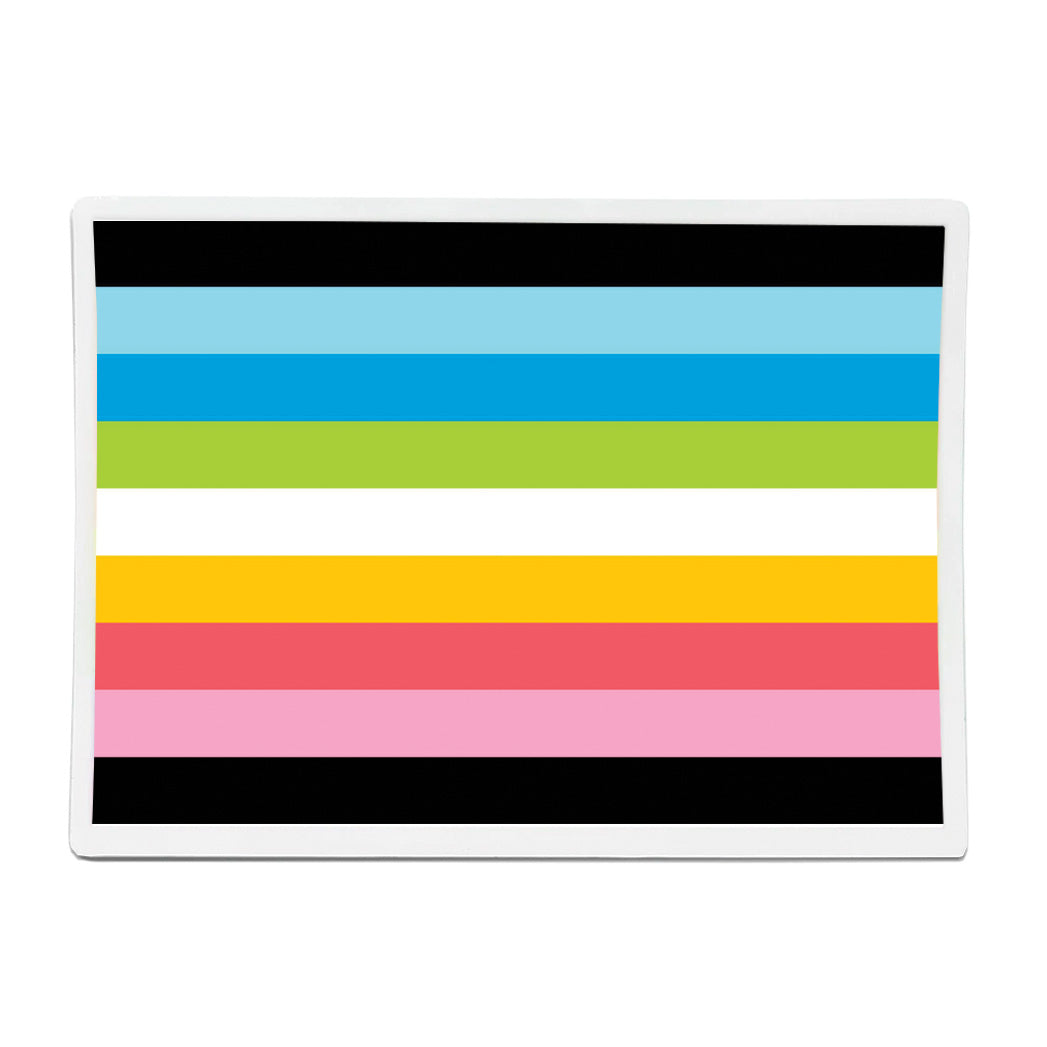 Queer Pride Flag Rectangle Vinyl Waterproof Sticker