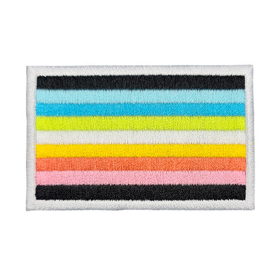 Queer Pride Flag Rectangular Embroidered Iron-On Festival Patch