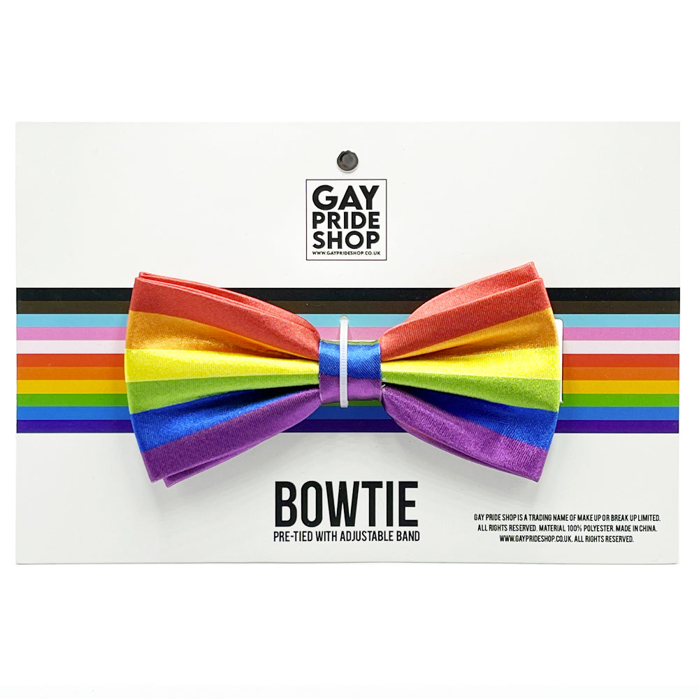 Prequal Handmade Adjustable Bowtie - Gay Pride Rainbow