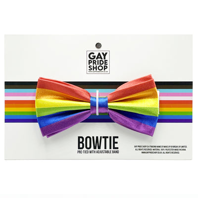 Prequal Handmade Adjustable Bowtie - Gay Pride Rainbow