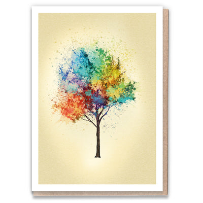 Rainbow Ash Tree - Gay Greetings Card