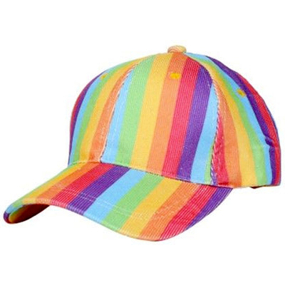 Corduroy Baseball Cap - Gay Pride Rainbow