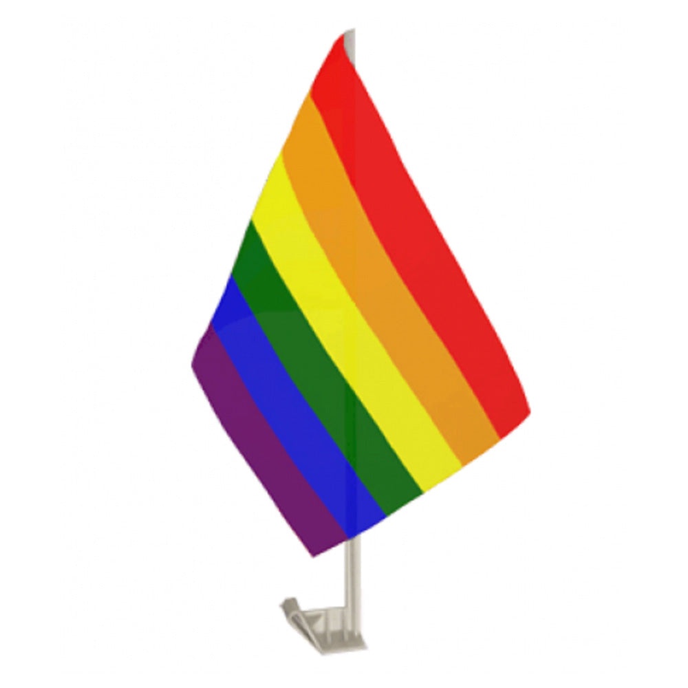 Gay Pride Rainbow Car Flag