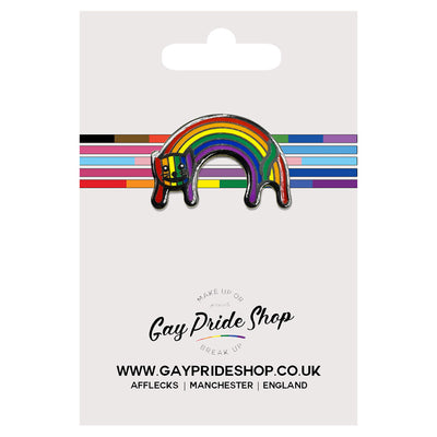 Gay Pride Rainbow Cat Enamel Pin