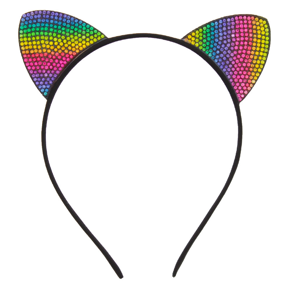 Gay Pride Rainbow Diamante Stones Animal Ears Headband – www ...