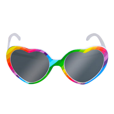 Gay Pride Rainbow Heart Shaped Sunglasses