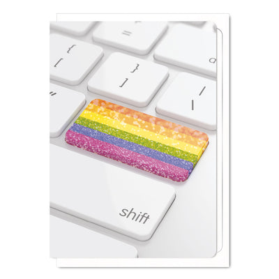 Rainbow Keyboard - Gay Greetings Card