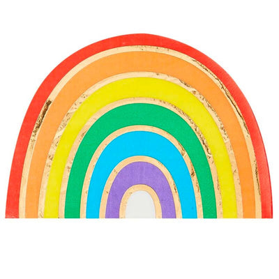 Gay Pride Rainbow Gold Foiled Party Napkins