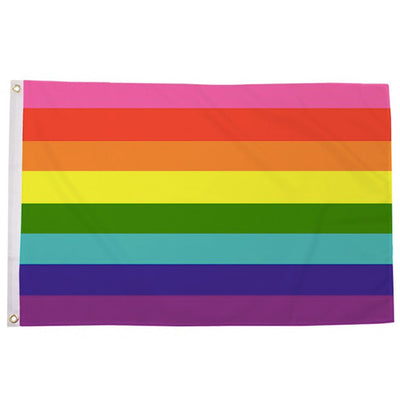 1978 Original Gay Pride Rainbow 8 Colour Flag (5ft x 3ft Premium)