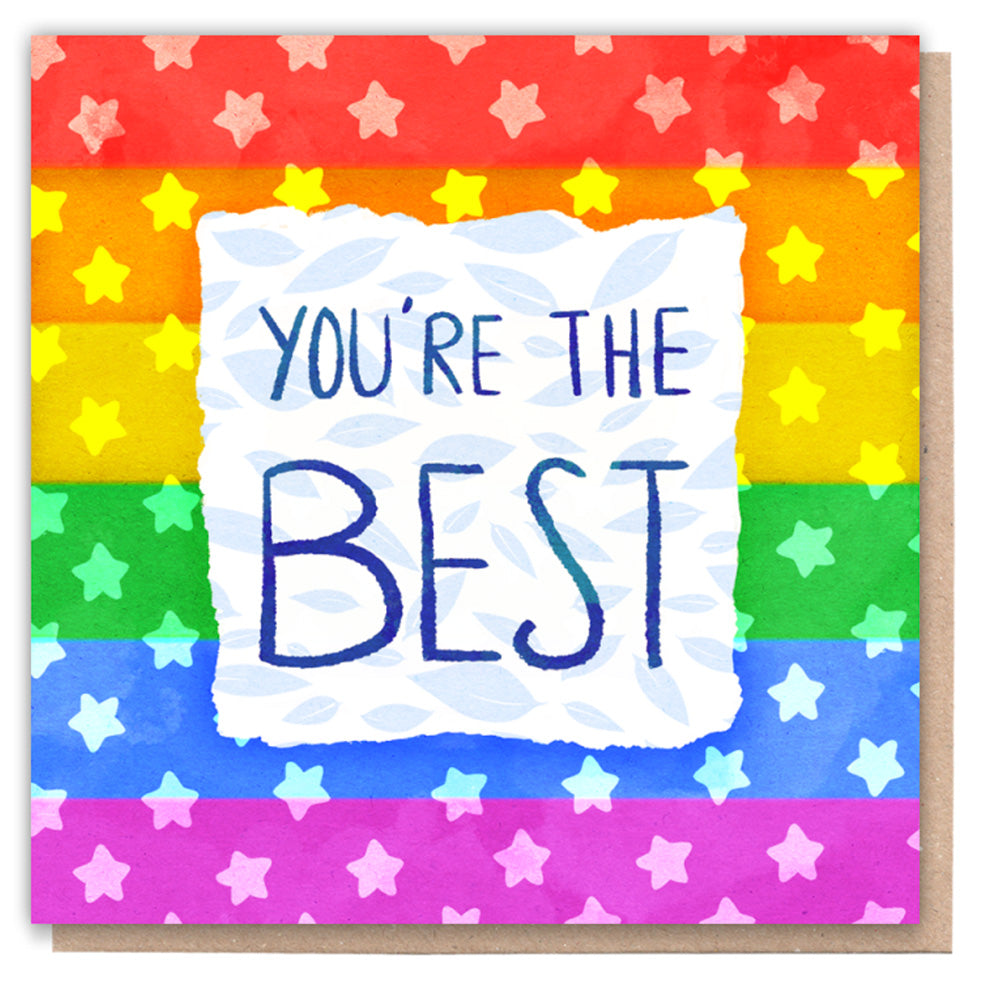 Rainbow Stars You're The Best - Gay Greetings Card