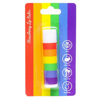 Gay Pride Rainbow Lip Balm - Strawberry