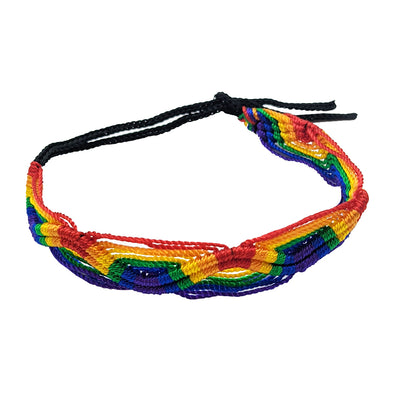 Gay Pride Rainbow Zig-Zag Friendship Bracelet