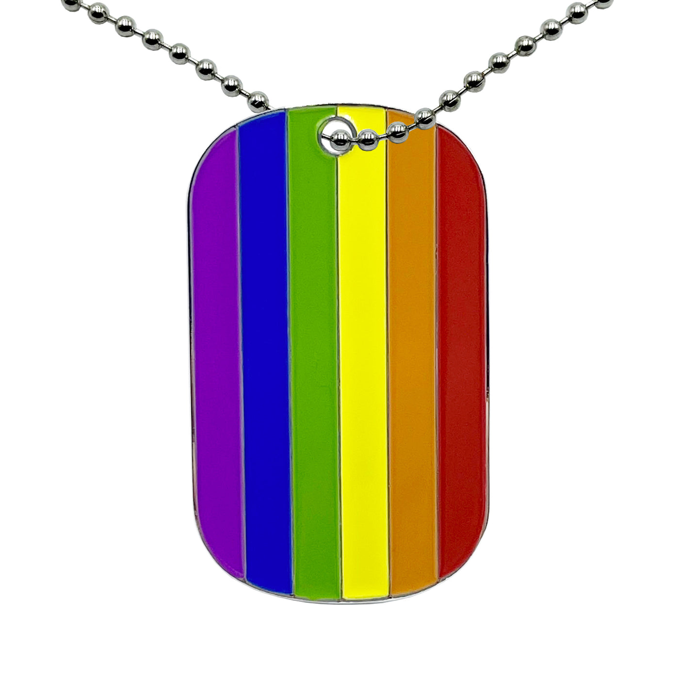 Gay Pride Rainbow Dog Tag
