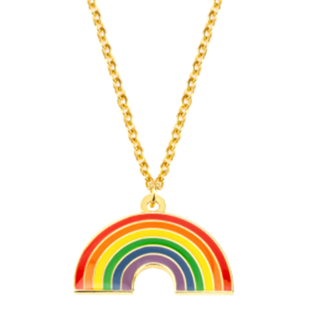 Gay Pride Rainbow Flag Rainbow Shaped Necklace – www.gayprideshop.co.uk