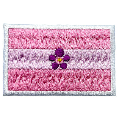 Sapphic Pride Flag Rectangular Embroidered Iron-On Festival Patch