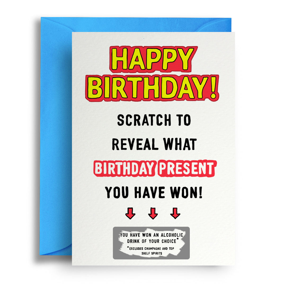 Happy Birthday Scratch To Reveal (Alcoholic Drink) - Greetings Card