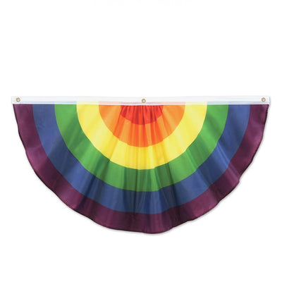 Gay Pride Rainbow Flag Cloth Large 4ft Semi Circle Bunting (54991)