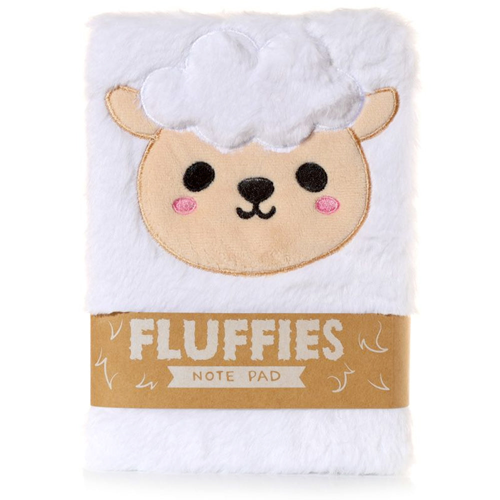 Fluffies Plush Animal A5 Notepad - Sheep